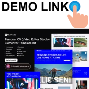 KlipSeni – Personal CV Video Editor Elementor Template Kit