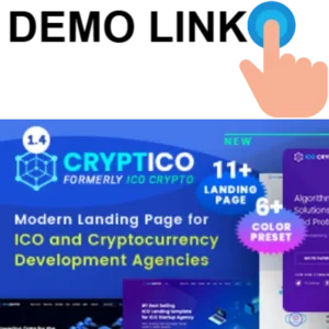 Cryptico - ICO Crypto Landing & Cryptocurrency Theme