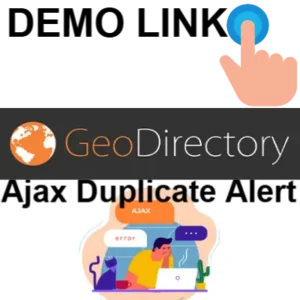 GeoDirectory Ajax Duplicate Alert