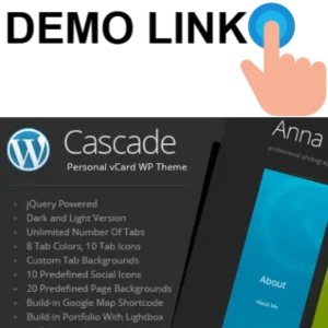 Cascade - Personal vCard WordPress Theme