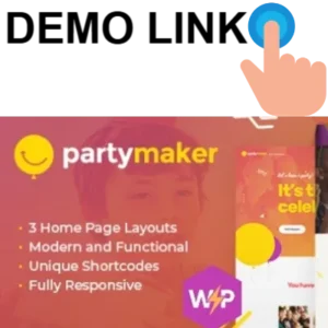 PartyMaker - Event Planner & Wedding Agency WordPress Theme